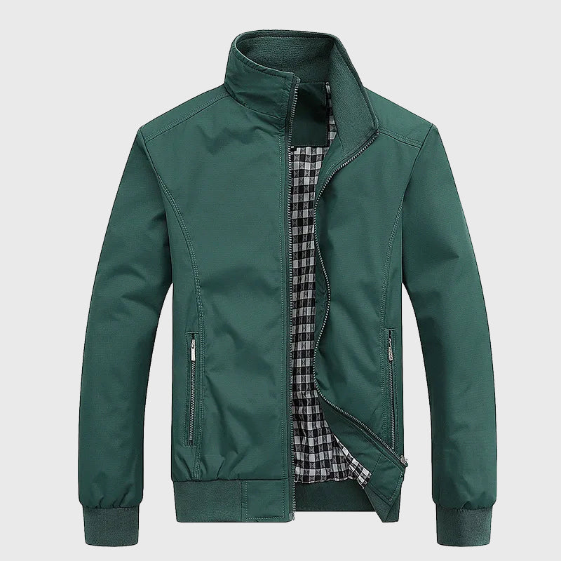 Calvin - Men's Stand Collar Slim Fit Bomber Jacket
