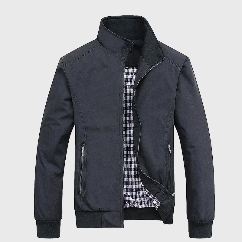 Calvin - Men's Stand Collar Slim Fit Bomber Jacket