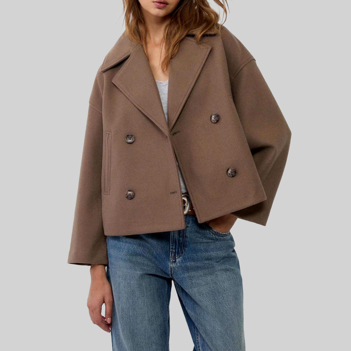 Carmela - Women's Double-Breasted Lapel Jacket