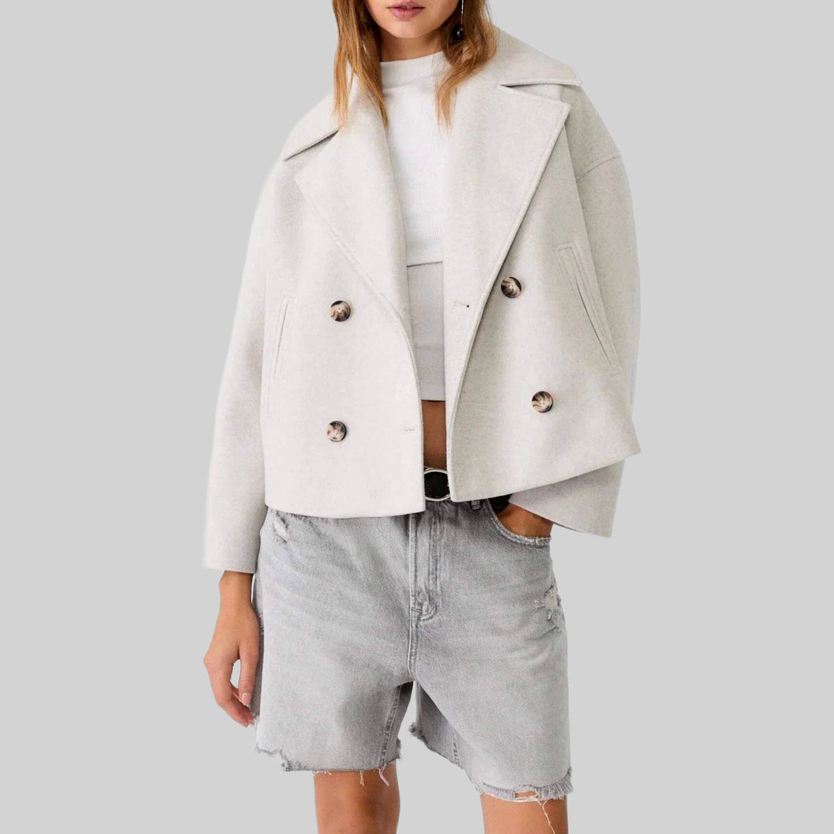 Carmela - Women's Double-Breasted Lapel Jacket
