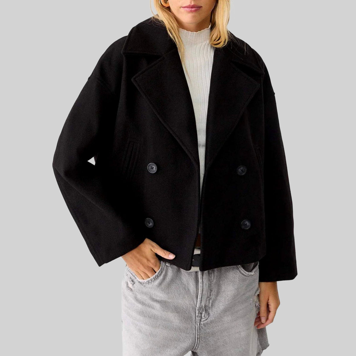 Carmela - Women's Double-Breasted Lapel Jacket