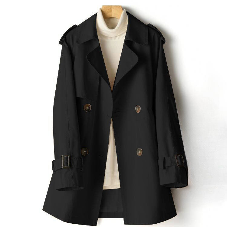 Caroline - Women's Belted Cuff Classic Trench Coat