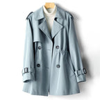 Caroline - Women's Belted Cuff Classic Trench Coat