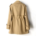Caroline - Women's Belted Cuff Classic Trench Coat