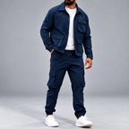 Chase - Men's Cargo Jacket and Joggers Two-Piece Set