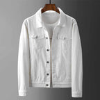 Chet - Men's Denim Point Collar Slim Fit Jacket