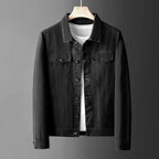 Chet - Men's Denim Point Collar Slim Fit Jacket