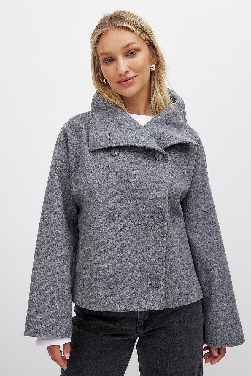 Chloe - Women's Double-Breasted Wool Blend Jacket