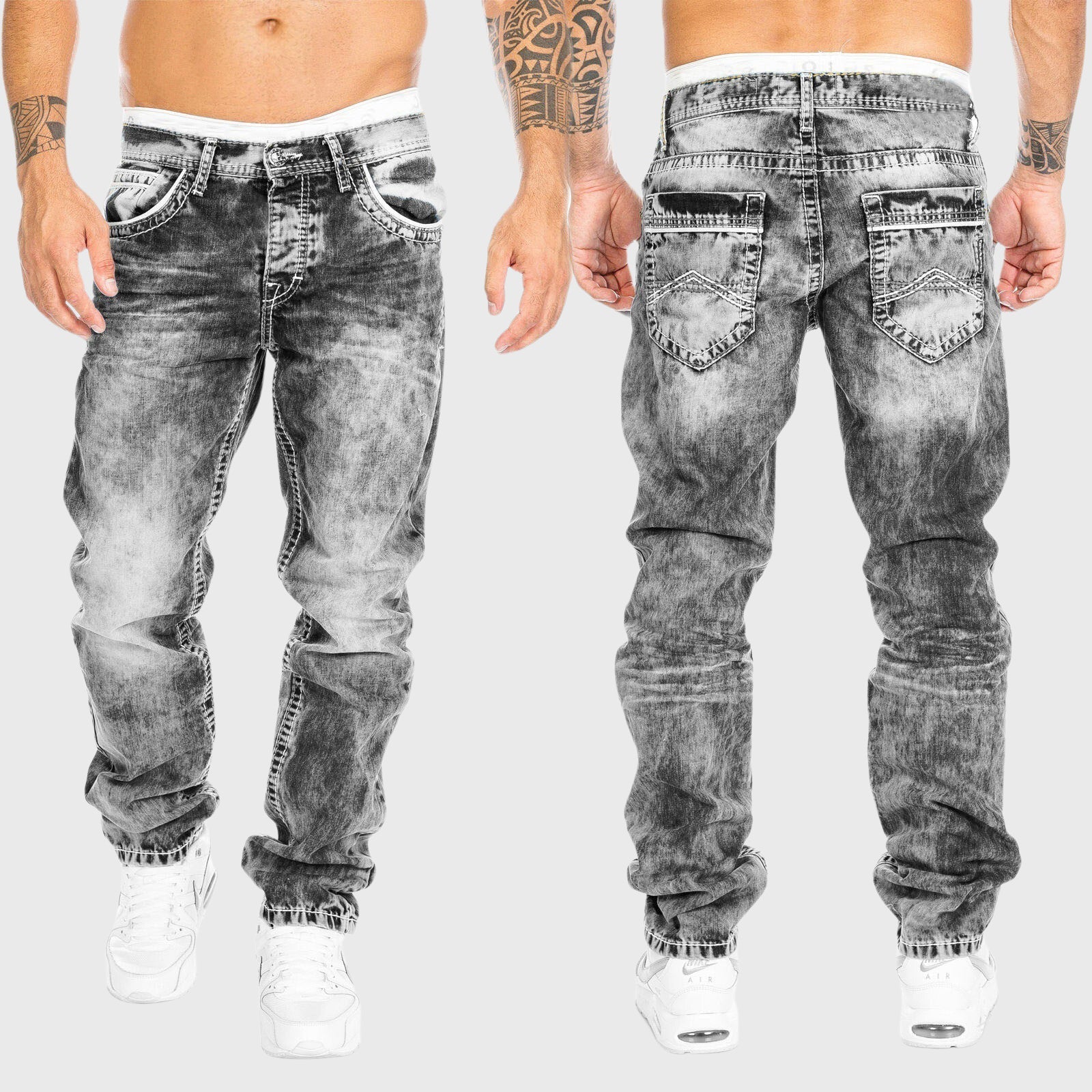 Christopher - Men's Faded Denim Pants