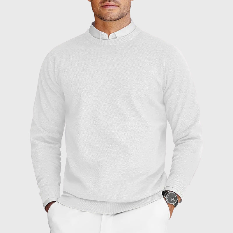 Colten - Men's Textured Knit Crewneck Sweater