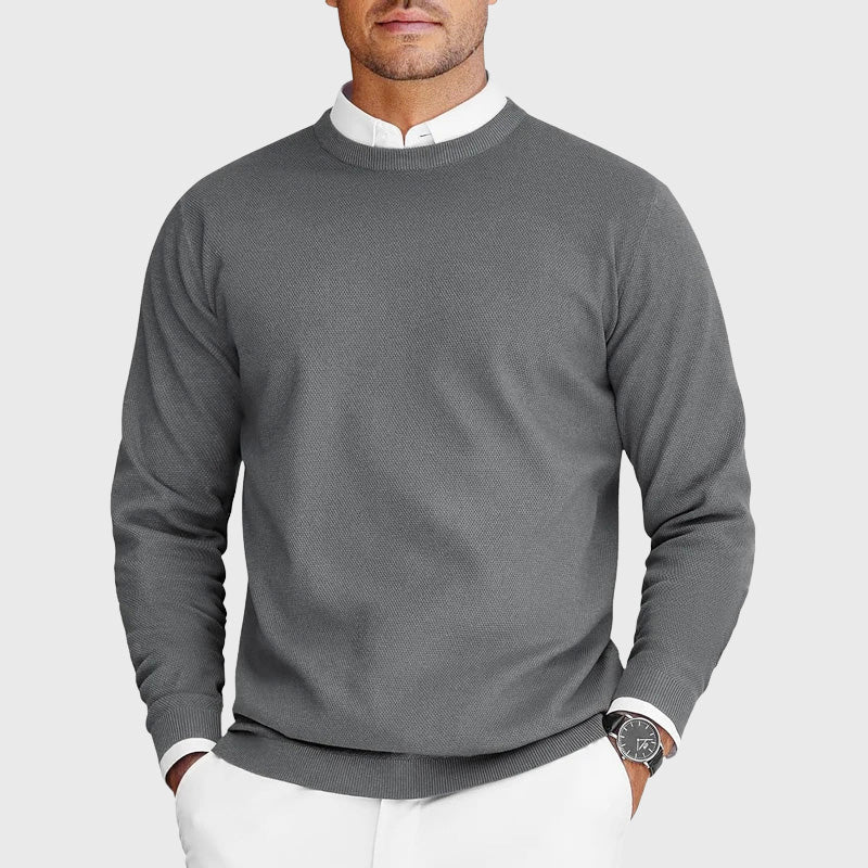 Colten - Men's Textured Knit Crewneck Sweater