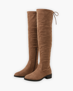 Cordelia - Women's Over-the-Knee Suede Boot with Side Zip