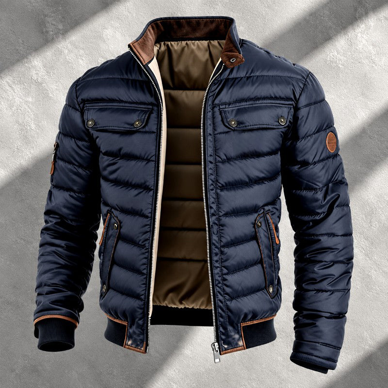 Crawford - Men's Stand Collar Quilted Winter Jacket
