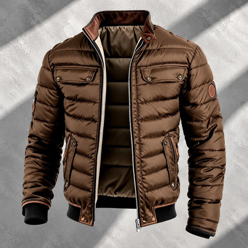 Crawford - Men's Stand Collar Quilted Winter Jacket