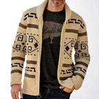 Crispin - Men's Wool Shawl Collar Zip-Front Cardigan 2