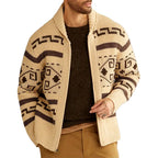Crispin - Men's Wool Shawl Collar Zip-Front Cardigan 4
