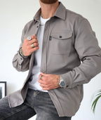 Cyrus - Men's Overshirt Jacket with Snap-Button Closure and Chest Pockets
