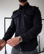 Cyrus - Men's Overshirt Jacket with Snap-Button Closure and Chest Pockets