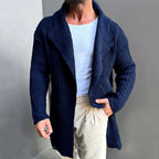 Dallas - Men's Ribbed Slim Fit Hooded Cardigan Sweater 4