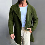 Dallas - Men's Ribbed Slim Fit Hooded Cardigan Sweater 6