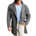 Dallas - Men's Ribbed Slim Fit Hooded Cardigan Sweater 7