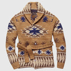 Daniel - Men's Shawl Collar Southwestern Knit Cardigan