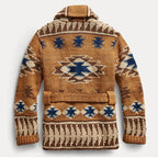 Daniel - Men's Shawl Collar Southwestern Knit Cardigan