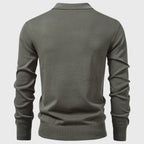 Daniel - Men’s Openwork Knit Half-Zip Long Sleeve Shirt