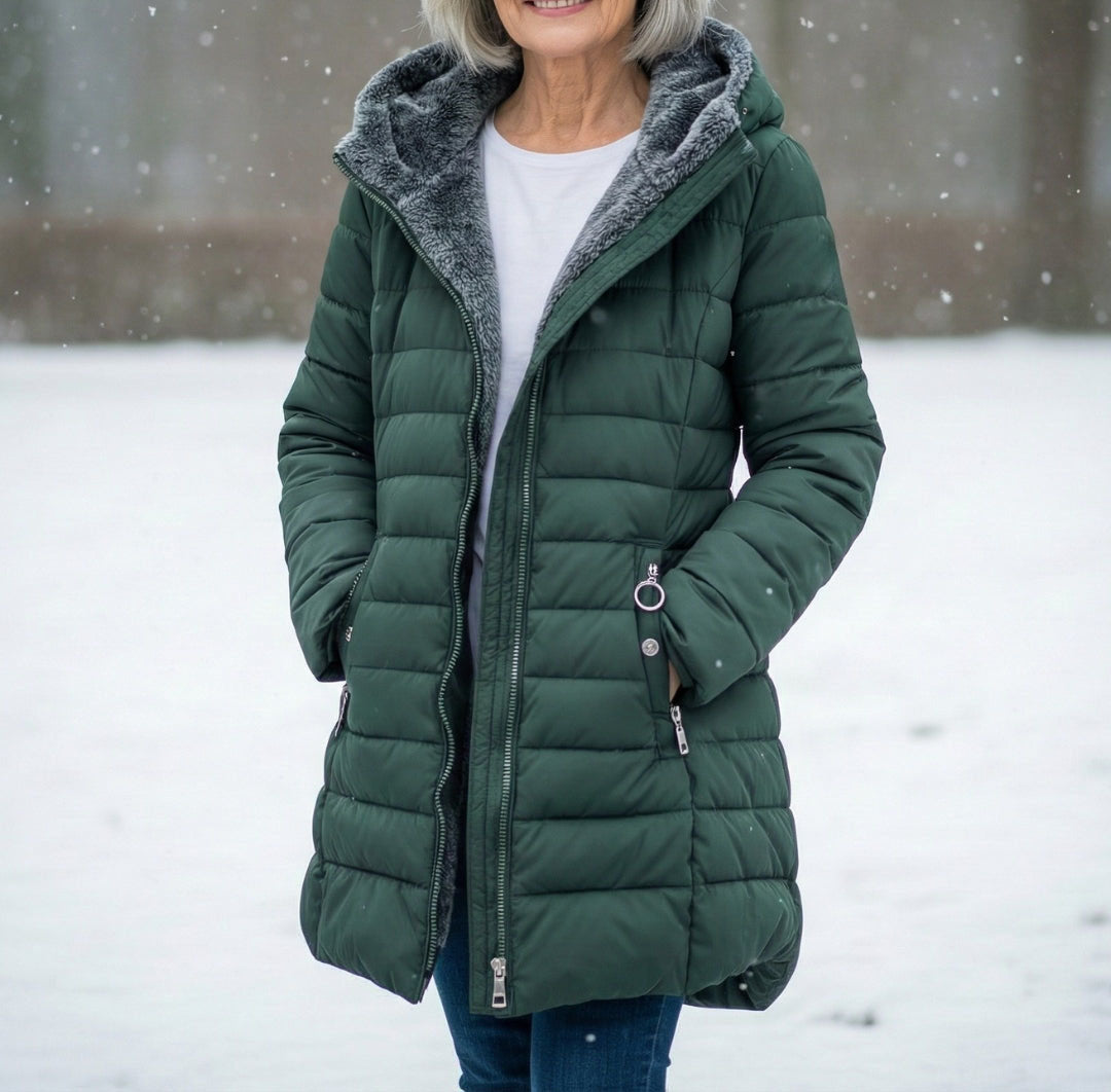 Daphne - Women's Fleece-Lined Puffer Coat