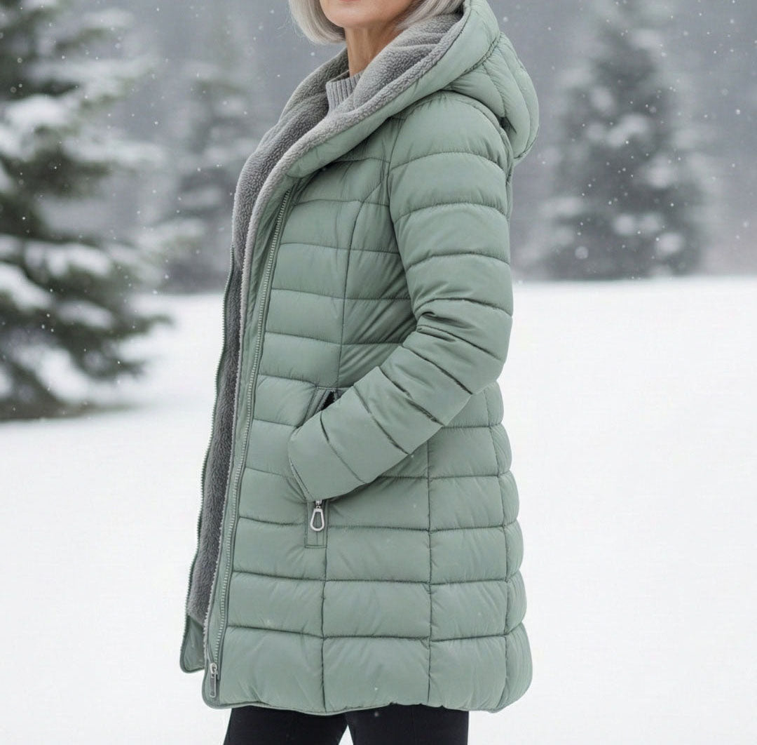 Daphne - Women's Fleece-Lined Puffer Coat
