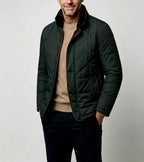 Darwin - Men's Zip-Front Quilted Jacket with Contrast Piping