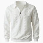 Desmond - Men's Cable Half-Zip Long Sleeve Sweater