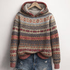 Dulce - Women’s Vintage Fair Isle Knit Hoodie