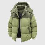 Dustin - Men's Corduroy Panel Hooded Puffer Jacket