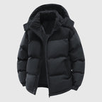Dustin - Men's Corduroy Panel Hooded Puffer Jacket