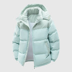 Dustin - Men's Corduroy Panel Hooded Puffer Jacket