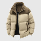 Dustin - Men's Corduroy Panel Hooded Puffer Jacket