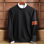 Dylan -  Men's Contrast Stripe Crew Neck Knit Sweater