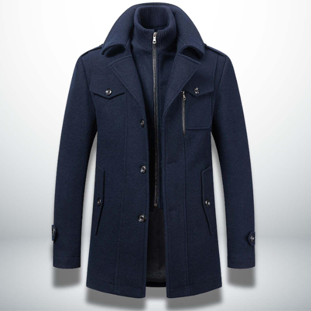 Eldon - Men's Refined Notched Lapel Coat