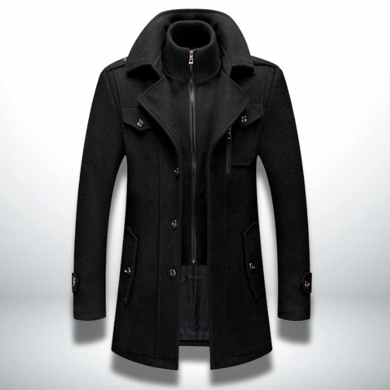 Eldon - Men's Refined Notched Lapel Coat
