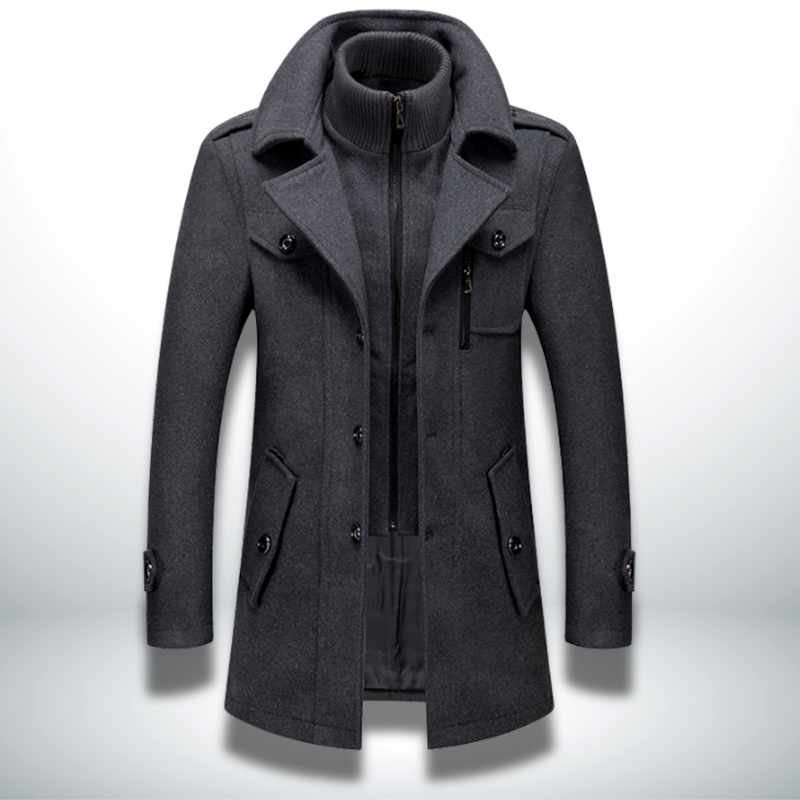 Eldon - Men's Refined Notched Lapel Coat