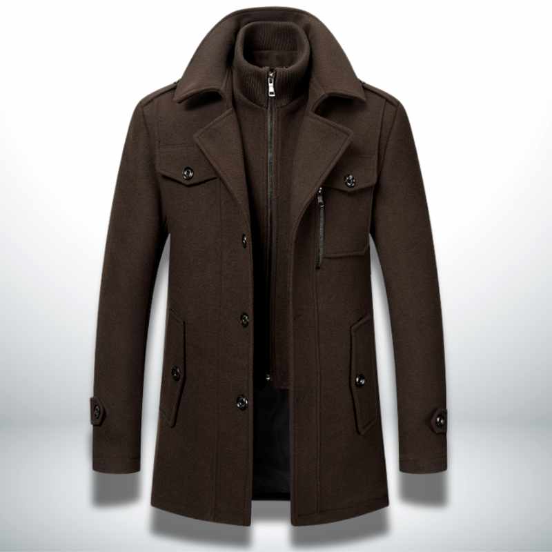Eldon - Men's Refined Notched Lapel Coat