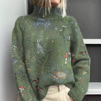 Eliana - Women's Printed Turtleneck Sweater