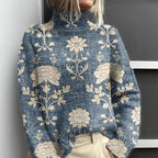 Eliana - Women's Printed Turtleneck Sweater