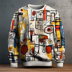 Elijah - Men's Abstract Art Crewneck Sweater