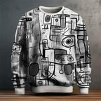 Elijah - Men's Abstract Art Crewneck Sweater
