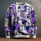 Elijah - Men's Abstract Art Crewneck Sweater