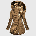 Eliza - Women's Hooded Puffer Coat with Faux Fur Interior