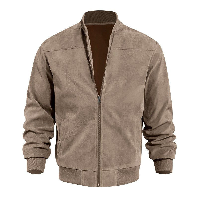 Ernest - Men's Suede Stand Collar Lightweight Jacket