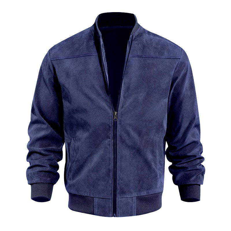Ernest - Men's Suede Stand Collar Lightweight Jacket